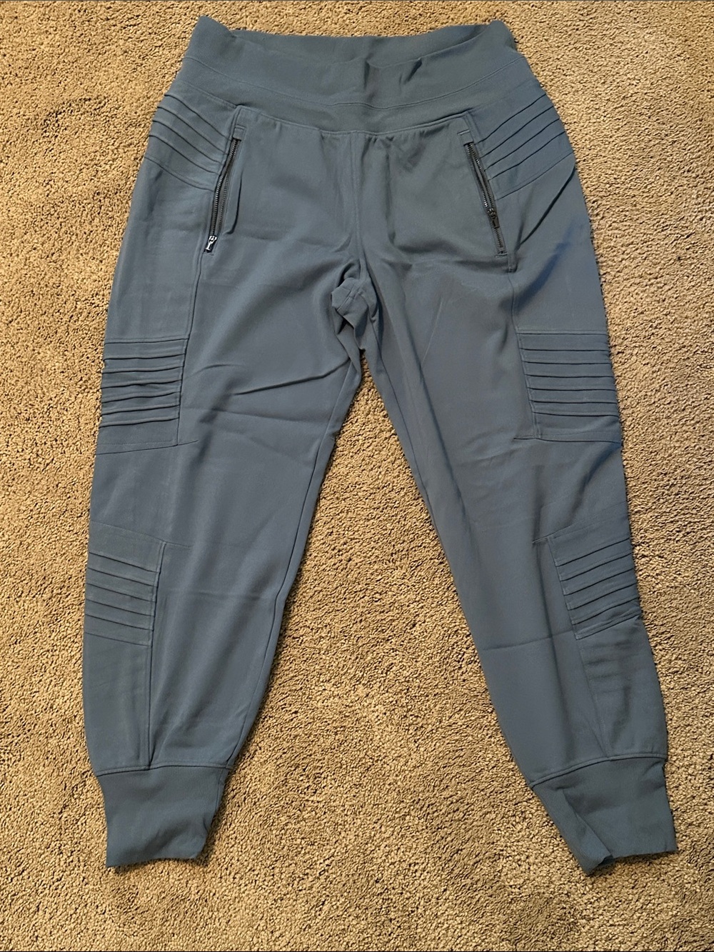 Athleta Slate Grey Ribbed Knee Jogger Pants